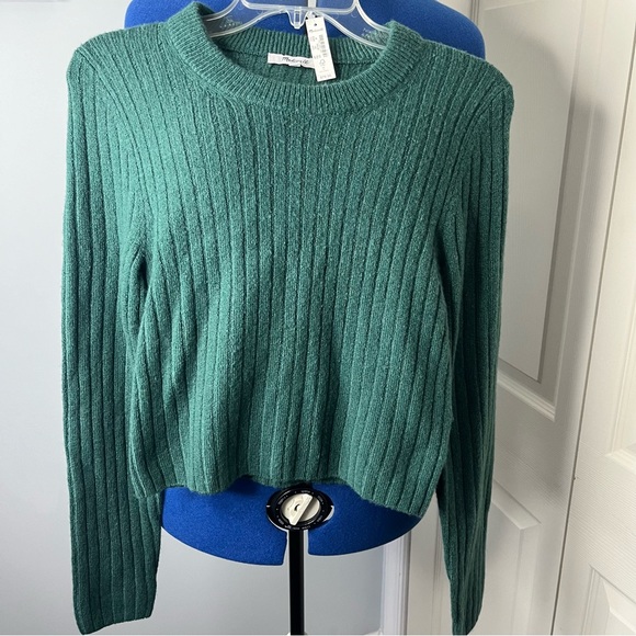Madewell Sweaters - Madewell Womens Medium Green Long Sleeve Crewneck Knit Pullover Sweater f